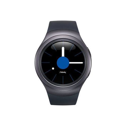 Samsung Gear S2 - 42 mm - gris foncé - montre intelligente avec bande - élastomère - noir - affichage 1.2" - 4 Go - Wi-Fi, NFC, Bluetooth - 47 g