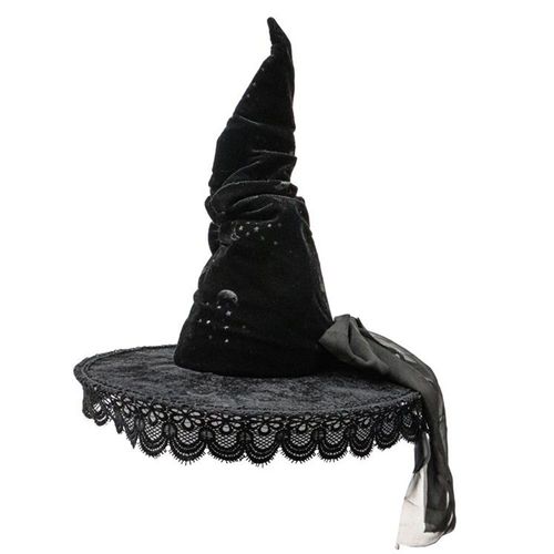 Chapeau Velours Sorcière Étoiles