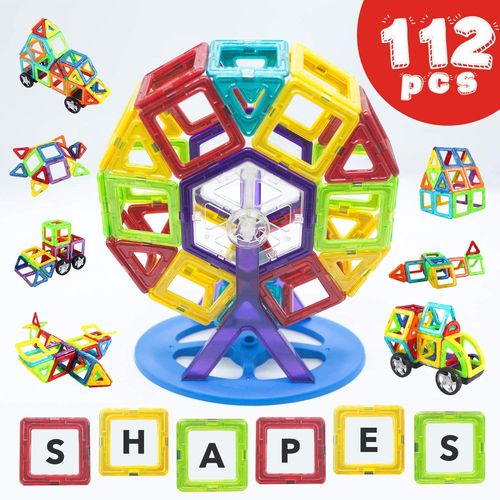 Blocs de Construction Magnétiques de Jeux Éducatifs pour Filles & Garçons, Petits & Grands. Jeu Créatif Utilisant des Aimants