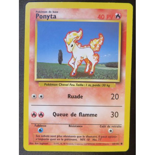 Carte Pokemon - Ponyta - 60/102