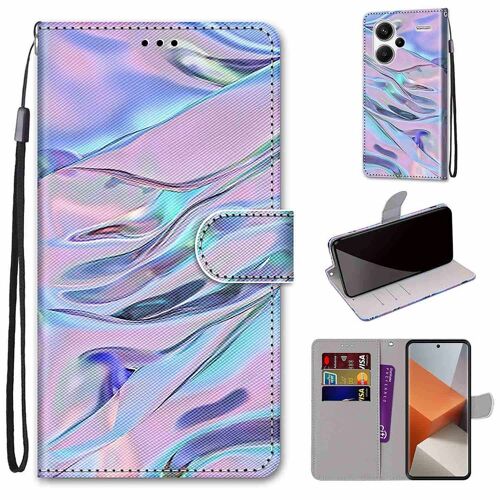 Saturcase Coque Pour Xiaomi Redmi Note 13 Pro Plus 5g, Beau Pu Cuir Magnétique Flip Portefeuille Support Porte-Carte Dragonne Protecteur Housse Étui Pour Xiaomi Redmi Note 13 Pro Plus 5g (Dh-9)