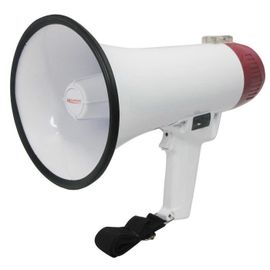 Mégaphone Porte Voix - KARMA - Puissance 10W - Sirène - Microphone anti-Larsen - Blanc