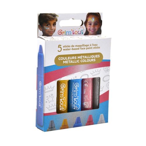 5 Sticks De Maquillage 3.8g Couleurs Métalliques