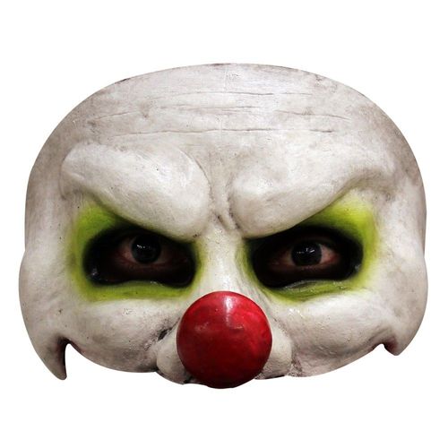 Demi-Masque Latex Clown Hostile Vert Adulte