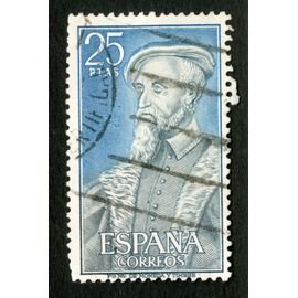 Timbre Oblitéré Espana, Correos, 25 Ptas