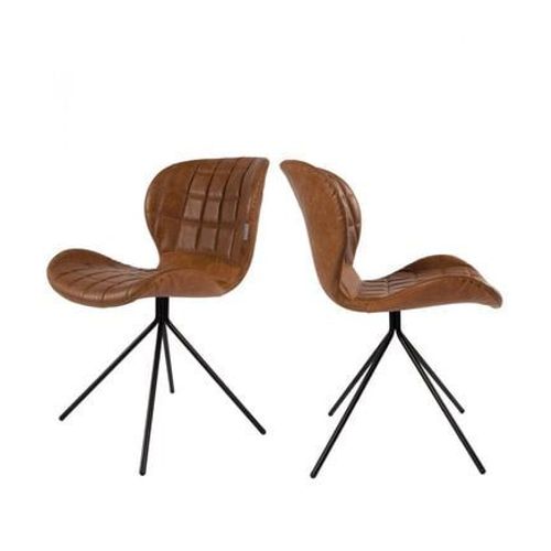 Zuiver - Omg - 2 Chaises Design Skin - Marron - Marron