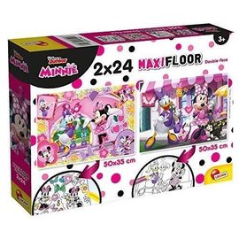 LISCIANIGIOCHI- DISNEY PUZZLE SUPERMAXI 2 X 24 MINNIE ENFANTS, 86597,