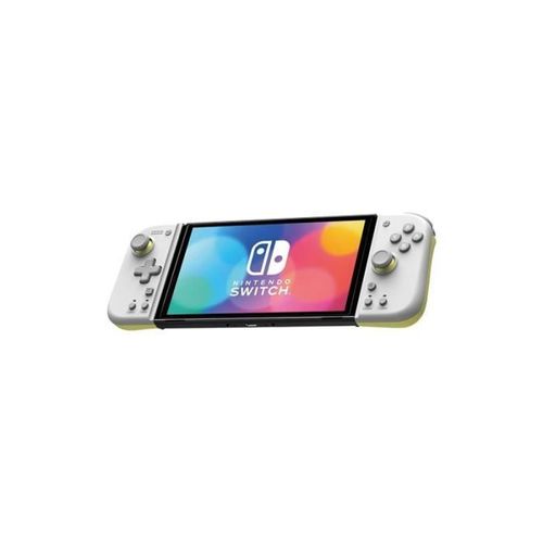 Manette Hori Split Pad Compact Pour Nintendo Switch Gris Clair Et Jaune Gris Clair Et Jaune
