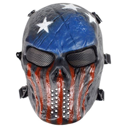 Masque Facial Complet De Paintball, Crâne Airsoft Pour Halloween Cosplay Cs Wargame Militaire