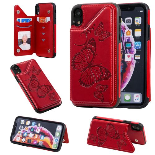 Coque Iphone Xr,Etui Pour Iphone Xr,Coque En Cuir Pour Iphone Xr,Convient A Etui La Iphone Xr,Rouge