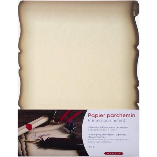 Papier Parchemin - A4 21x29,7 Cm - Pour Imprimante - Invitations - Faire-Part - Diplôme
