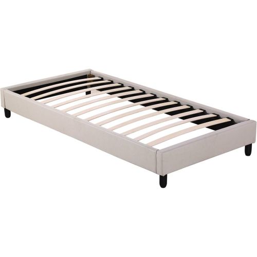 Sommier Tapissier À Lattes - 90 X 190 Cm - 20 Lattes - Blanc