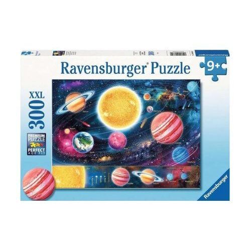 Puzzle 300 Pieces Xxl Systeme Solaire, 49x36cm - Espace, Planetes, Astronomie - Des 9 Ans - Set Jeu Educatif Enfant Et Carte