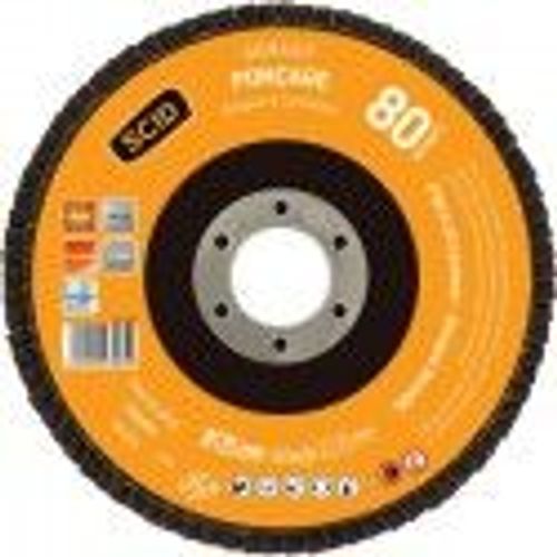 Disque abrasif à lamelle fibre zirconium renforcée ° 125 mm grain 80 SCID