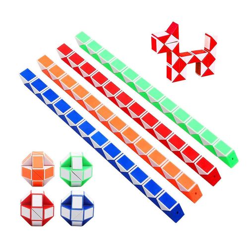 Cube Serpent Magique, Puzzle, Jouet Pour Enfants Et Adultes, Couleur Aléatoire, 10 Pièces