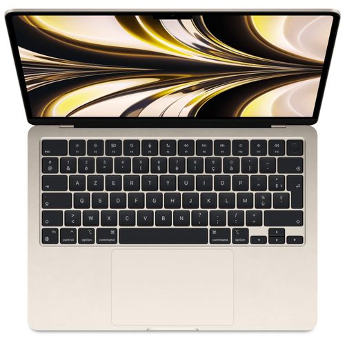 Apple MacBook Air MLY13FN/A - Mi-2022 - M2 8 Go RAM 256 Go SSD Lumière stellaire AZERTY