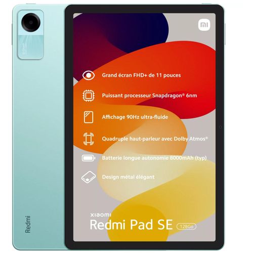 Tablette Xiaomi Redmi Pad SE 128 Go 11 pouces Vert menthe