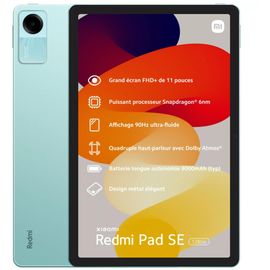 Tablette Xiaomi Redmi Pad SE 128 Go 11 pouces Vert menthe