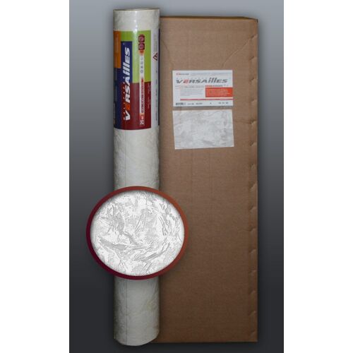 Papier peint non-tissé EDEM 80317BR60 blanc à peindre à relief aspect de crépi 4 roul. 106 m2