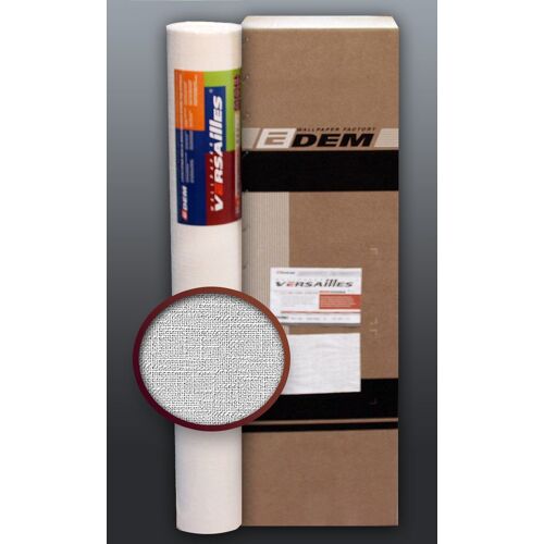 Papier peint intissé blanc à peindre texture EDEM 80301BR60 décorative de tissu grossier jute double 106 cm 4 x 26,50 m2