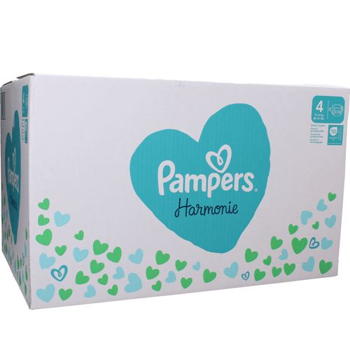 Pampers Couches Harmonie Taille 4, 174 Pièces