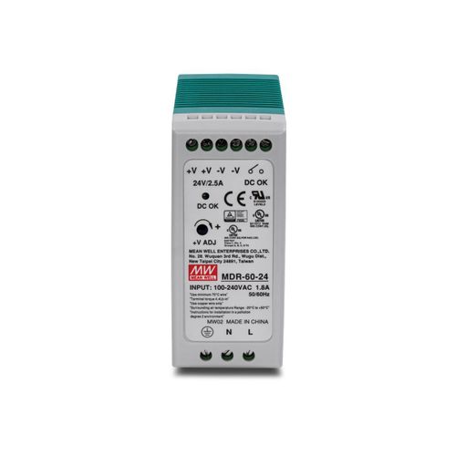 TRENDnet TI-M6024 - Alimentation électrique (montable sur rail DIN) - CA 100-240 V - 60 Watt - Conformité TAA - pour TRENDnet TI-F11SFP, TI-G160i-M, TI-G50, TI-G62, TI-G80