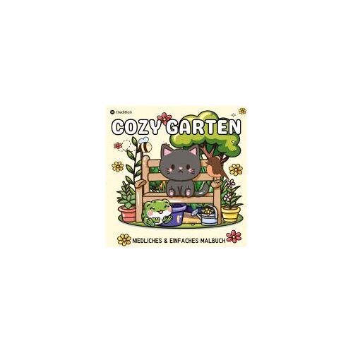 Cozy Malbuch Für Erwachsene Garten Malbuch - Süße Motive Aus Dem Garten Bold And Easy