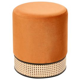 Pouf Yankton Orange Velours