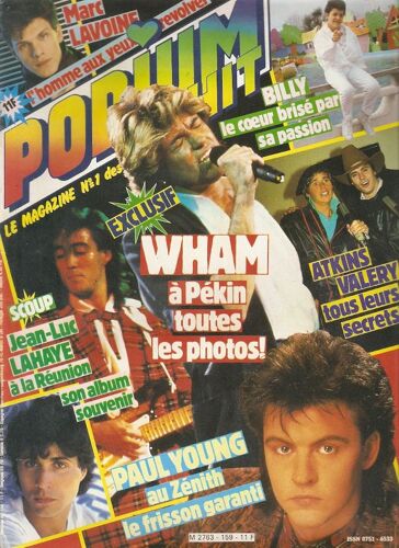 Paul Young 2p/ Francois Valery 2p/ Julie Pietri 1p/ Bernard Giraudeau 2p/ Jean Luc Lahaye 3p/ Marc Lavoine 1p/ Mylene Farmer 1p/ Claude Francois 1p/ Wham George Michael 2p/ 159