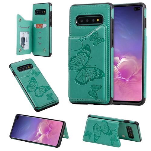 Coque Samsung Galaxy S10 Plus,Etui pour Samsung Galaxy S10 Plus,Coque en cuir pour Samsung Galaxy S10 Plus,Convient a etui la Samsung Galaxy S10 Plus,Vert