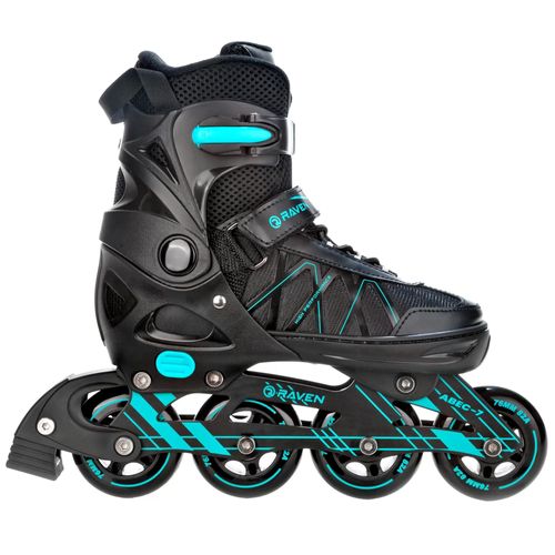 Roller En Ligne Expert Du 40 Au 43 Adulte Enfant Mixte Taille Ajustable Noir/Menthe Raven