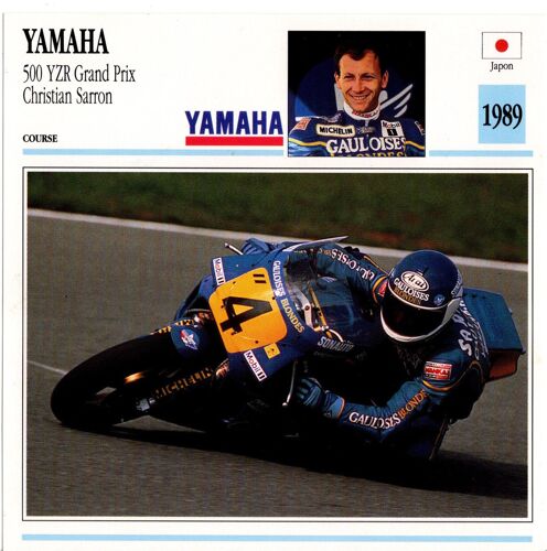 Fiche Moto Passion Yamaha 500 Yzr Grand Prix Christian Sarron