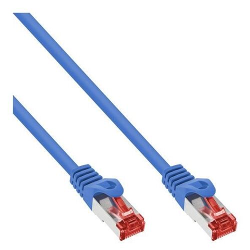 InLine - Cordon de raccordement - RJ-45 (M) pour RJ-45 (M) - 5 m - SFTP, PiMF - CAT 6 - démarré, moulé - bleu