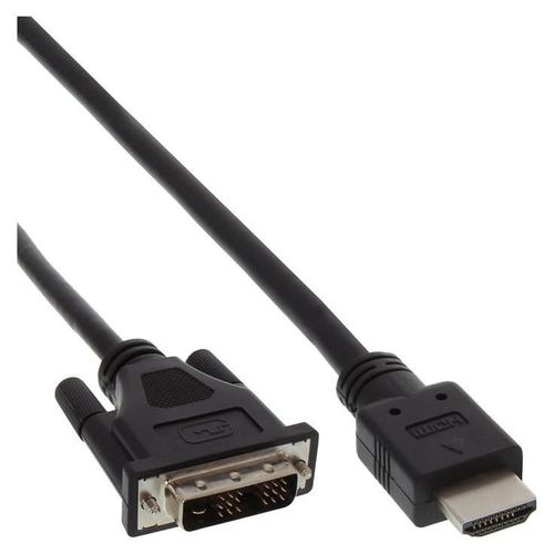 InLine - Câble adaptateur - DVI-D mâle pour HDMI mâle - 30 cm - noir - vis moletées