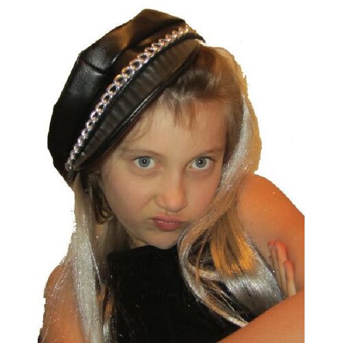 Casquette Rocker Avec Cheveux Gris