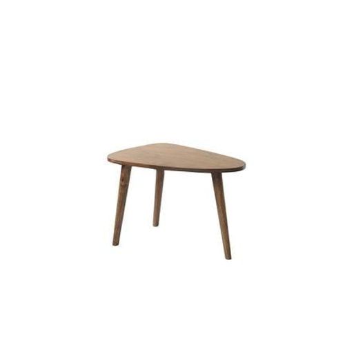 Bois Dessus Bois Dessous - Brune Table Basse En Mindi Massif Finition Noyer 62 Cm - Marron