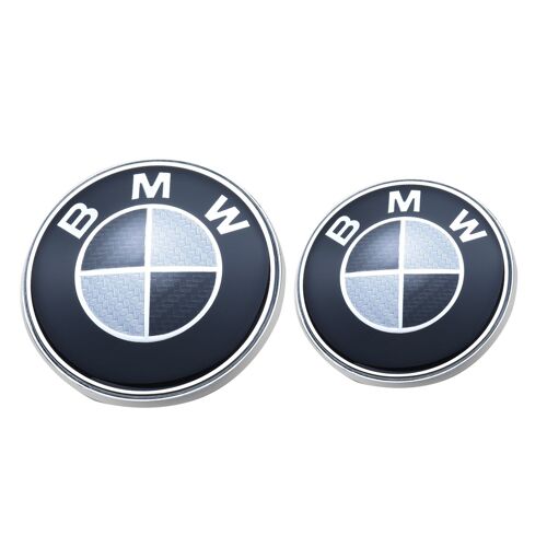 Carbone Embleme Pour Bmw Coffre Et Capot 82 Mm Et 74 Mm
