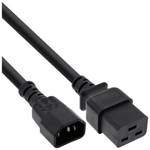 InLine - Câble d'alimentation - IEC 60320 C14 pour IEC 60320 C19 - 10 A - 2 m - noir