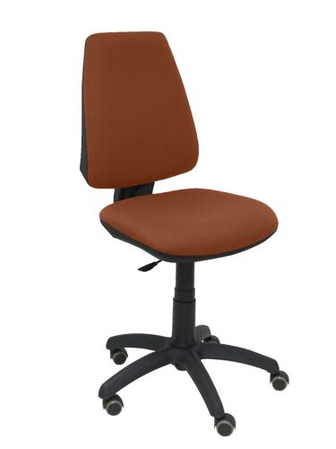 Modèle 14CPBALI363RP CP Chaise de bureau ergonomique avec contact permanent, réglable en hauteur et roues de parquet Assise et dossier rembourrés en tissu BALI de couleur brun