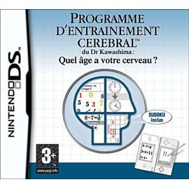 Brain Age : Programme D'entraînement Cérébral Du Professeur Kawashima : Quel Âge A Votre Cerveau ? Nintendo DS