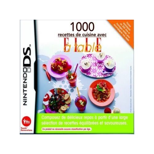 1000 recettes de cuisine avec Elle à table (jeu) Nintendo DS