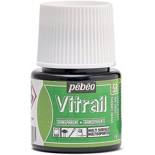 Peinture Pour Verre - Vitrail - Pébéo - Vert Vif - 45ml