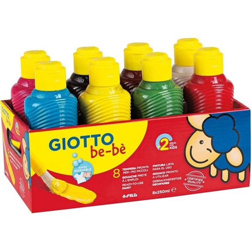 Gouache - Peinture Enfant - Dès 2 Ans - 8 Flacons De 250ml - Giotto - Super Paint