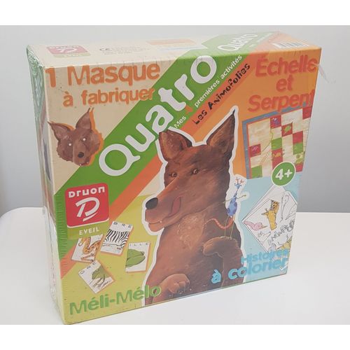 Jeu D Eveil / Quatro / Mes 4 Premieres Activites / Les Animofolies / Echelle Et Serpent + Histoire A Colorier + Meli Melo + Masque A Fabriquer/ Druon