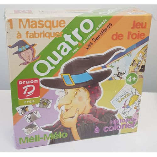 Quatro / Mes 4 Premieres Activites / Les Sorcieres / Jeu De L'oie + Histoire A Colorier + Meli Melo + Masque A Fabriquer / Druon