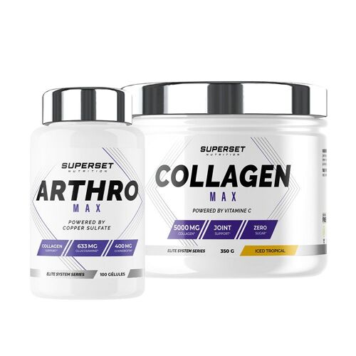 Pack Mobilité - Arthro Max (100 Caps) - Collagen Max (350g) Tropical 