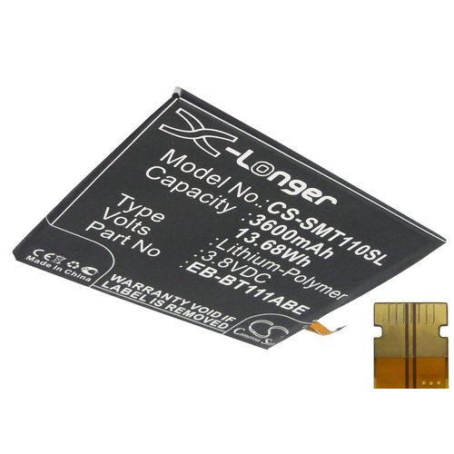 Batterie Li-Polymer 3,8v 3600mAh / 13.68Wh type DL0DA18As/9-B, DL0DB01aS/9-B, DL0DC02aS/9-B, EB-BT111ABE, EB-BT111ABU, EB-BT115ABC, GH43-04081A, T3600E pour Samsung Galaxy Tab 3 Lite 7.0, Galaxy Tab 3