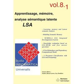 Apprentissage, Mémoire, Analyse Sémantique Latente Lsa