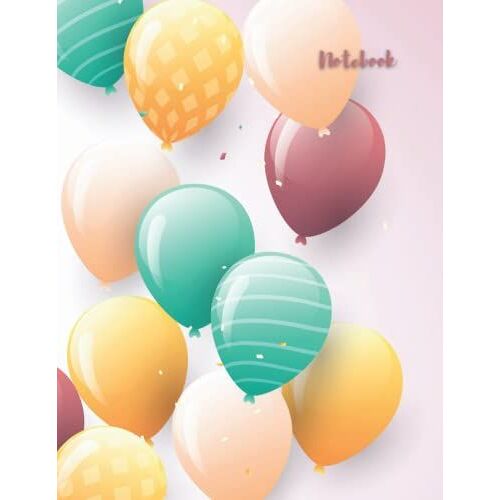 Dot Grid Notebook: Journaling Notebook With 5mm Grid 8.5x11" 100 Pages Balloons