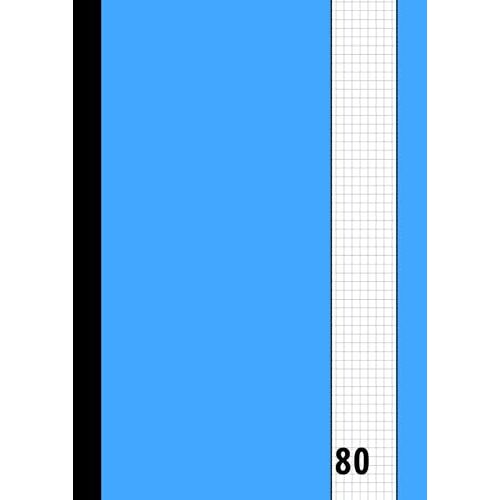 80 - Grid : Graph Paper Notebook - Light Blue Soft Cover: Quad Ruled | Din A4 Format | 8.27 X 11.7 ( Large ) | Quad Ruled / Grid Paper| Matt Finish | Soft Cover | Unbranded | 80 Pages